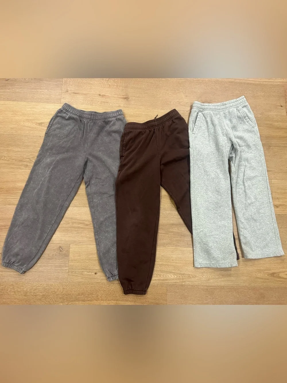 GAP Kids Sweatpants Trio - Brown, Gray, Light Gray